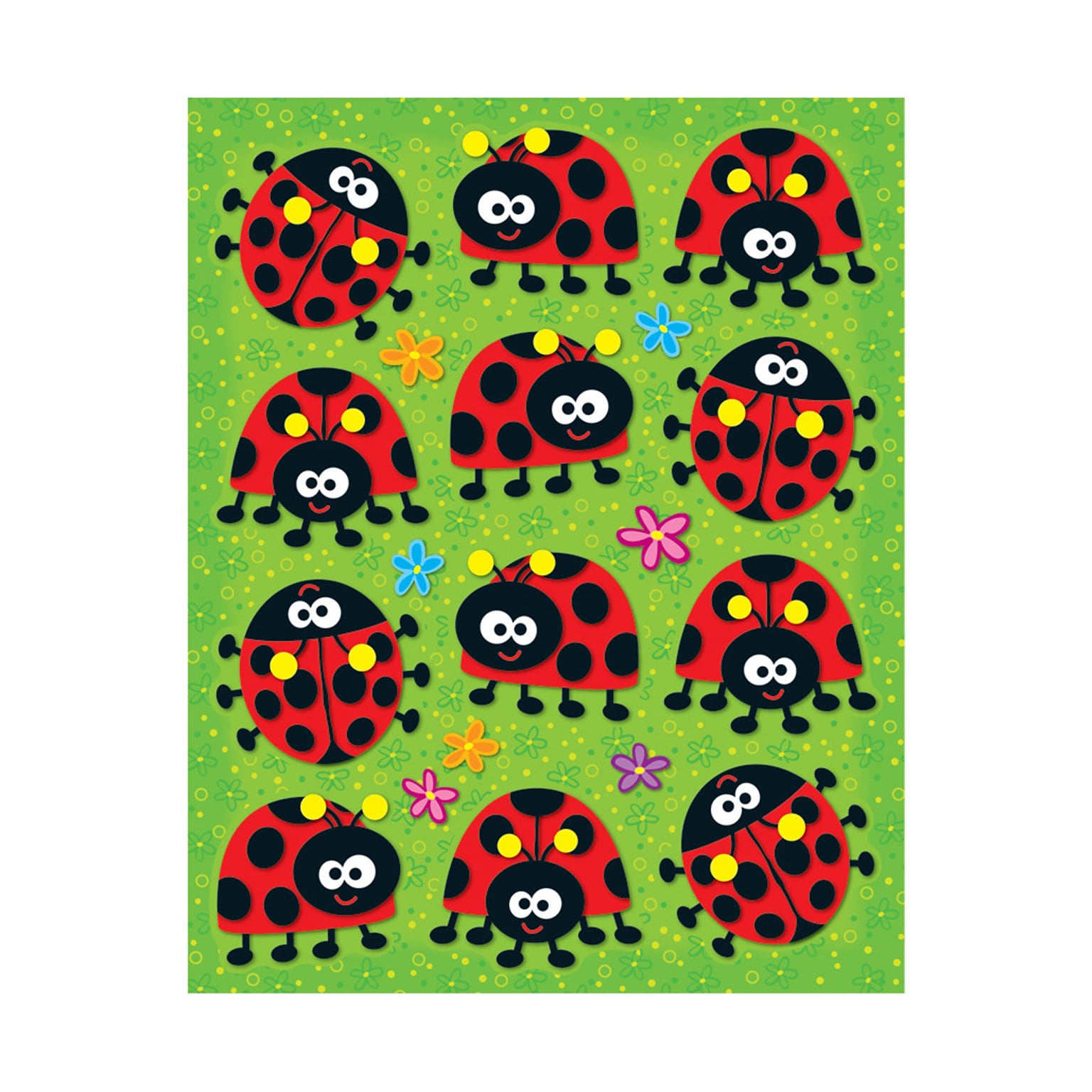 Carson-Dellosa Ladybugs Shape Stickers, Pack of 72 (CD-168028)