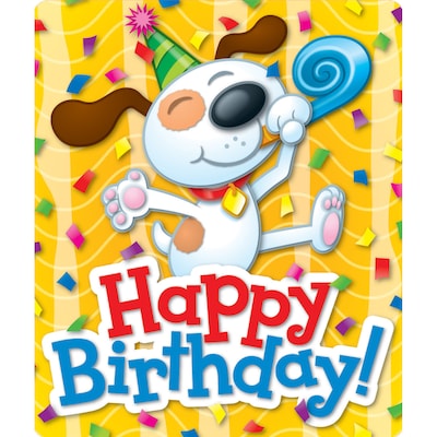 Carson-Dellosa Happy Birthday! Braggin’ Badges Stickers, Pack of 24 (CD-168053)