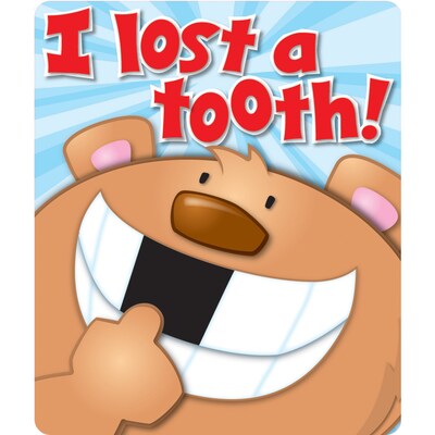 Carson-Dellosa I Lost a Tooth Braggin’ Badges Stickers, Pack of 24 (CD-168054)