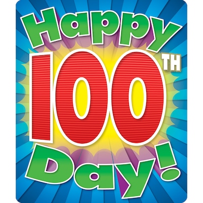 Carson-Dellosa Happy 100th Day Braggin’ Badges Stickers, Pack of 24 (CD-168057)