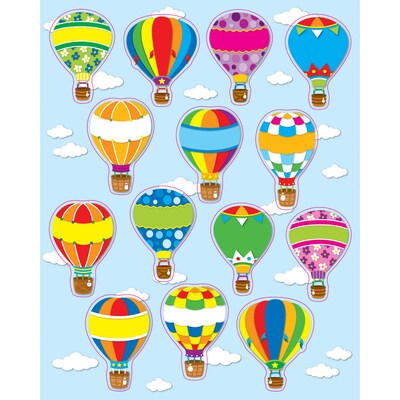 Carson-Dellosa Hot Air Balloons Shape Stickers, Pack of 84 (CD-168064)