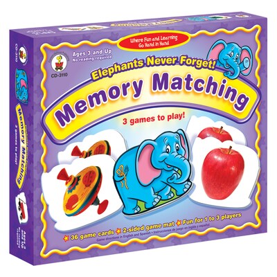 Carson-Dellosa Early Learning Games, Elephants Never Forget!