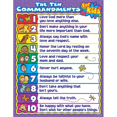 The Ten Commandments for Kids Chartlet (6359)