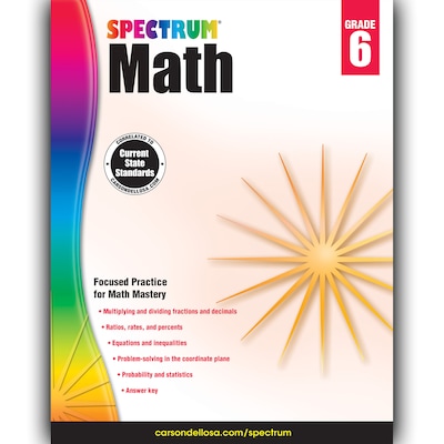 Carson Dellosa® Spectrum Math Workbook, Grades 6