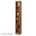 Safco Baby 7-Shelf 12H Wood/Veneer Bookcase, Medium Oak (1514MOC)