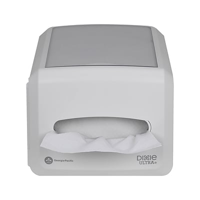 Dixie Ultra® Countertop Interfold Napkin Dispenser by GP PRO, White, Holds 500 Napkins, 8.20”Wx12.80”Dx6.60”H (54511A)