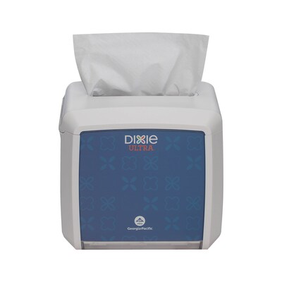 Dixie Ultra® Tabletop Interfold Napkin Dispenser by GP PRO, White, Holds 275 Napkins, 7.60”W x 6.10”D x 7.20”H (54529A)
