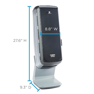 Dixie Ultra® Tower Interfold Napkin Dispenser by GP PRO, Black, Holds 1000 Napkins, 8.80”W x 9.30”D