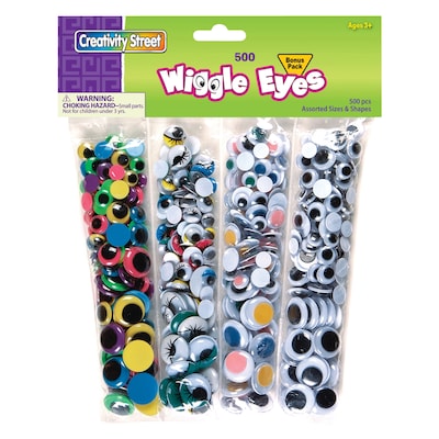 Chenille Craft® Wiggle Eyes Assortment, 500 Pieces (CK-3435)