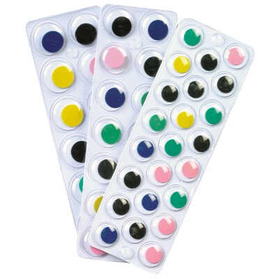 Peel n Stick Wiggle Eyes on Sheets, Multi Color