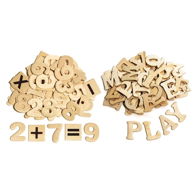 Chenille Kraft® Wood Letters & Numbers Set, 1 1/2