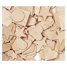Chenille Kraft® Wooden Craft Materials, Shapes, 1000 Pieces