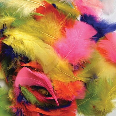 Chenille Craft® Bright Hues Feathers, 125 Pieces, 14 Gram (CK-450001)