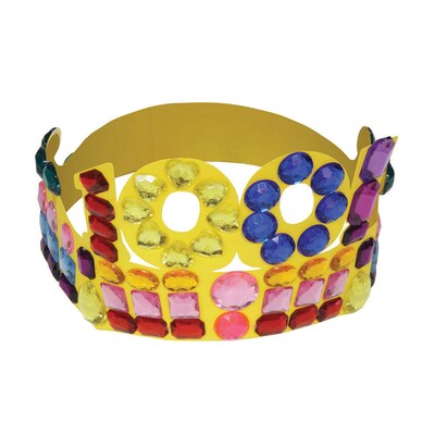 Creativity Street 100 Days of School Paper Crowns, 4.5 x 24.75, 25 ct. (CK-4670)