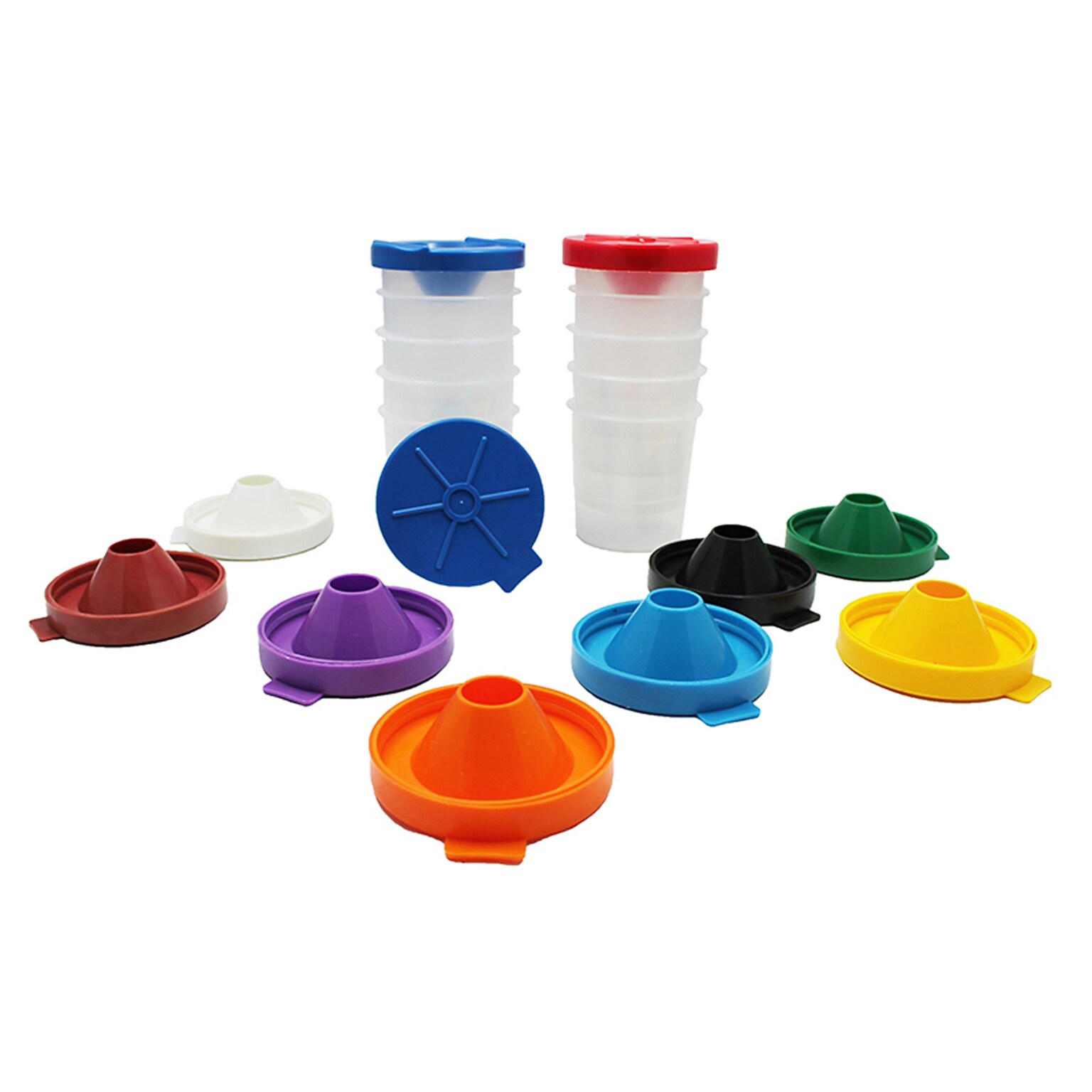 No-Spill Paint Cup Set, Round, 10/pkg (CK-5100)