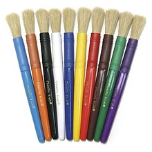 Creativity Street Stubby White Bristle Paint Brushes, 10/Pack (CK-5900)