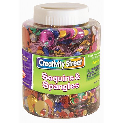 Creativity Street® Sequins & Spangles Jar, Confetti & Sequins, Assorted Colors (CK-6129)