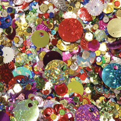 Creativity Street® Sequins & Spangles Jar, Confetti & Sequins, Assorted Colors (CK-6129)