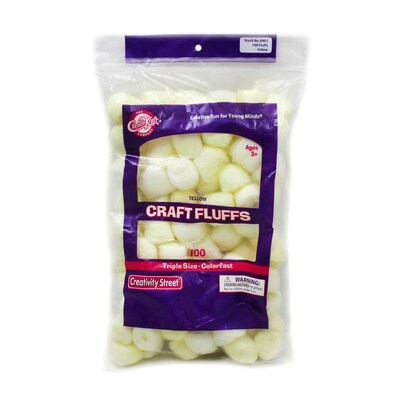 Chenille Craft® Craft Fluff Balls, Yellow
