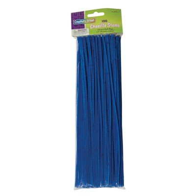 Creativity Street® Chenille Stems, Dark Blue, 100/Pack (CK-711210)