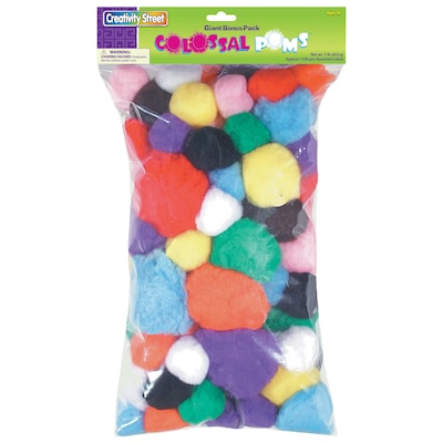 Creativity Street® Colossal Poms, Assorted Colors, 1 lb. (CK-818101)