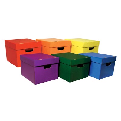 Classroom Keepers Storage Tote Assortment, Stackable, External Dimensions: 10.1"H x 12.3"W x 15.3"
