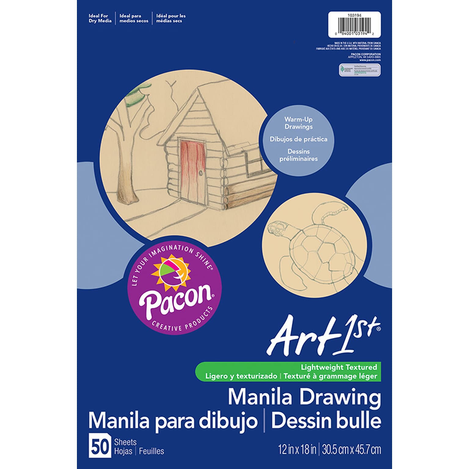 Art1st Lightweight Drawing Paper, Manila 50 Sheets (PAC103194)