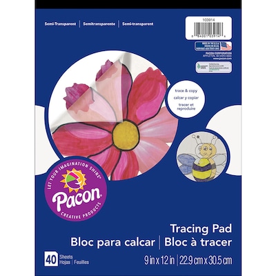 Pacon Art Street Tracing Paper Pad, 9 x 12, 40 Sheets/Pad, 6 Pads/Pack (PAC103914)