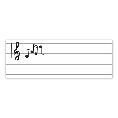 GoWrite!® Music Staff Roll, 17 x 4, Dry Erase Adhesive Roll (PAC1807)