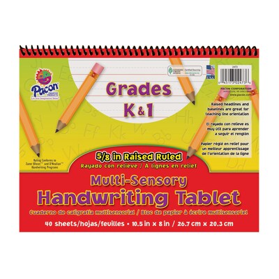 Multi-Sensory Handwriting Paper, Spiral Bound