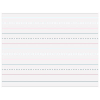Pacon Zaner-Bloser Multi-Program Writing Tablet, 10.5 x 8, White, 40 Sheets/Tablet, 12 Tablets/Bun
