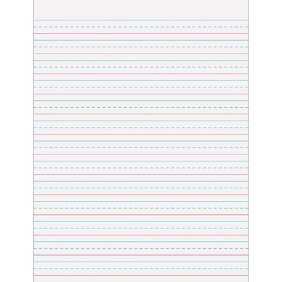 Pacon Zaner-Bloser DNealian Composition Paper, 8 x 10-1/2, White, 40 Sheets/Pack, 10 Packs/Bundle
