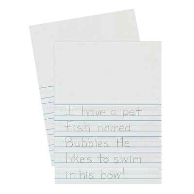 Multi-Program Handwriting Paper, 1/2 Ruled (Short Way), White, 10-1/2 x  8, 500 SheetsPer Pack, 2 Packs