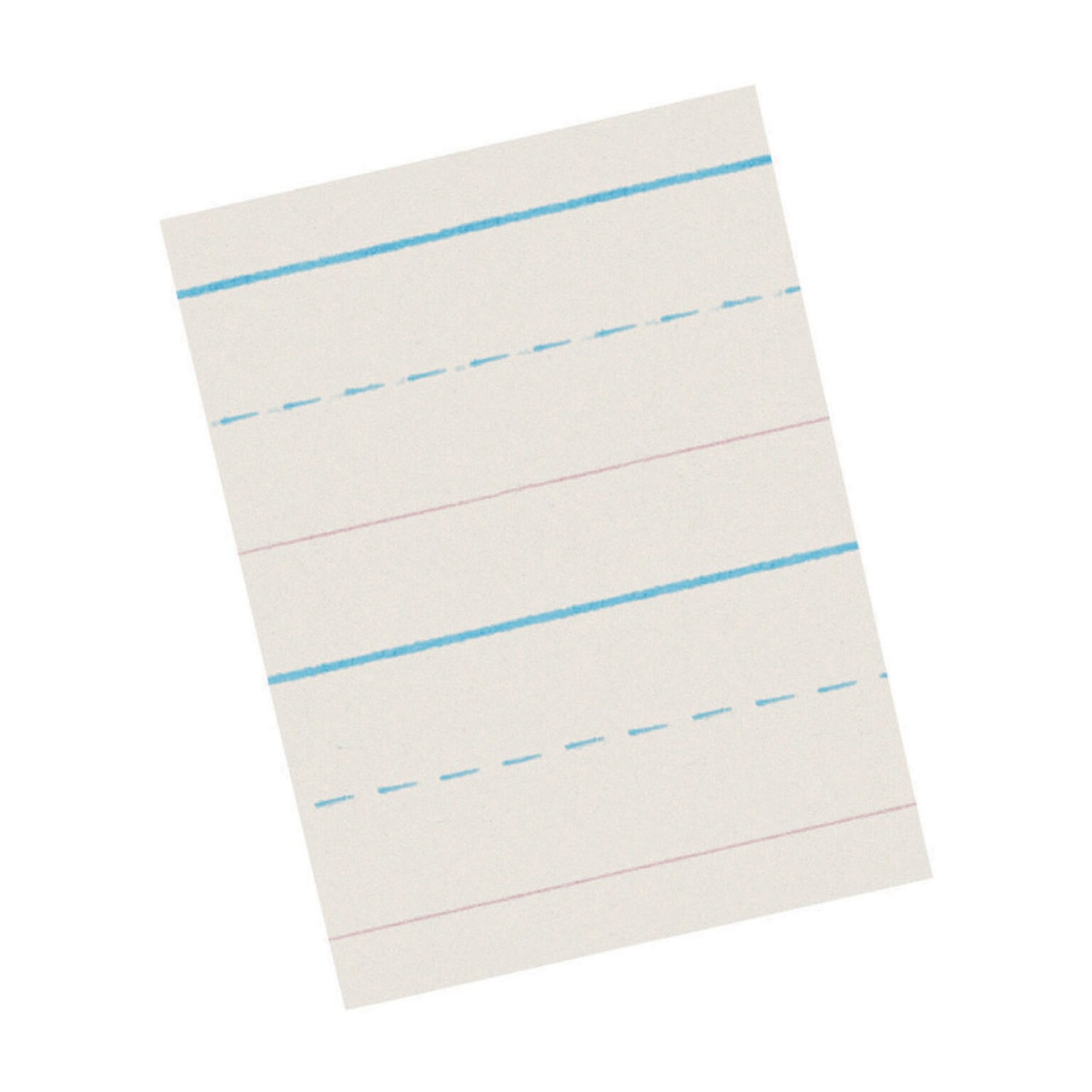 Pacon Newsprint Paper for DNealian Programs, White, 5/8 Long Way Ruled, 8 1/2 x 11, 500 Sheets/Pk