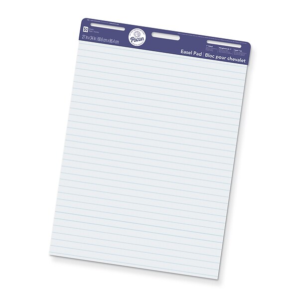 Pacon® Easel Pad, 34(H) x 27(W), 1 Ruled, 50 Sheets