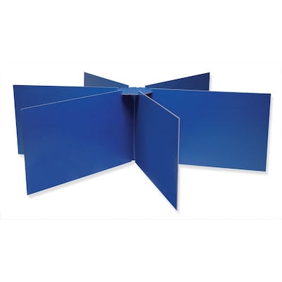 Pacon Round Table Privacy Boards, 14H x 48W, Blue, 2/Pack (PAC3788)