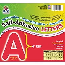 Self-Adhesive Letters, 4, 78 Characters, Red