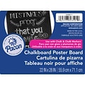 Pacon Chalkboard 28in x 22in Poster Board, Black, 25/Box (PAC53501)