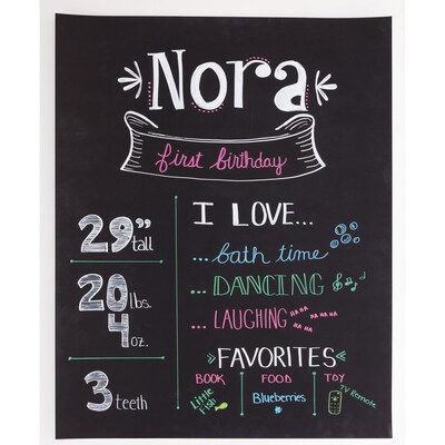 Pacon UCreate Chalkboard Poster Board, 28" x 22", Cardstock, Black, 25/Box (PAC53501)