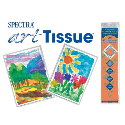 Spectra Bleeding Art Tissue Paper, 20" x 30", Orange, 24 Sheets (PAC59162)