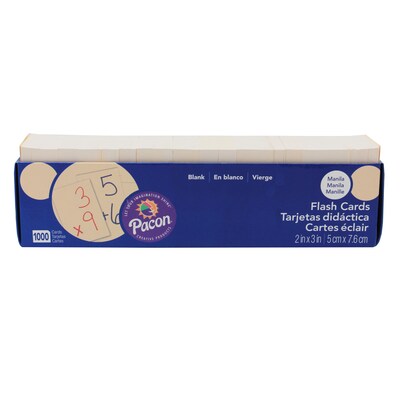 Pacon® Tag Blank Flash Card Dispenser Box, Grades Pre Kindergarten - 12, Manila, 1000/PK, 2 PK/BD
