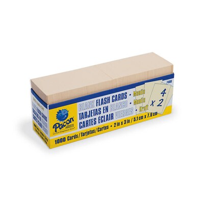 Pacon® Tag Blank Flash Card Dispenser Box, Grades Pre Kindergarten - 12, Manila, 1000/PK, 2 PK/BD