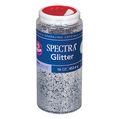 Pacon Spectra Glitter, 16oz., Silver, 2/Bundle (PAC991710)