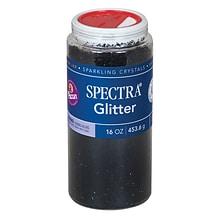 Pacon® Spectra® Glitter Sparkling Crystals, 1 lb., Black (CK-1701)