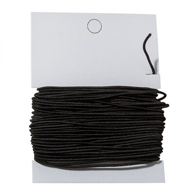 Creativity Street® Cord, 1.2 mm x 25 yds., Black Elastic, bundle of 3 (PACAC3728)