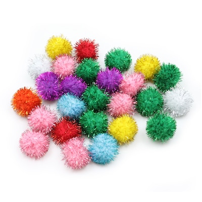 Pacon Glitter Poms Ages 4+, 40 Poms Per Pack (PACAC81533)