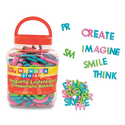 Pacon WonderFoam 1-1/2" Magnetic Letters with Consonant Blends, Assorted Colors (PACAC9305)