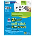 Pacon Go Write Dry Erase Sheets 30PK 8 1/2 X 11 Plain, Melamine, Self Stick (PACASB8511)
