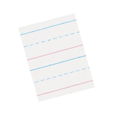 Zaner-Bloser Broken Midline Sulphite Paper; 500 Sheet, Ruled, 500/Pack, White Paper
