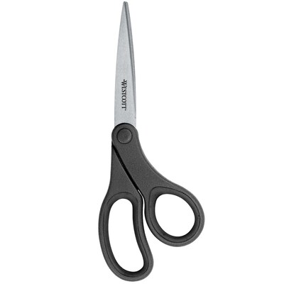 Westcott KleenEarth 8 Stainless Steel Standard Scissors, Sharp Tip (ACM15584)